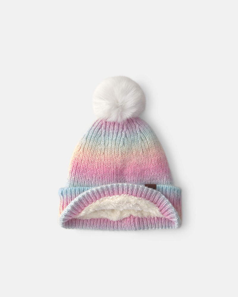 Filles - Tuque &agrave; pompon Lurex Kombi - Rose, image 2 sur 3 diapositives