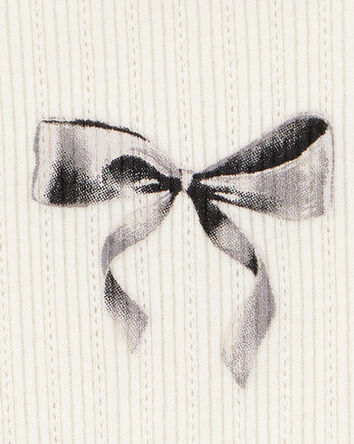 Kid Bow Pointelle Baby Tee, 