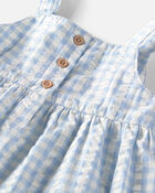 Baby Girl Gingham Dress Made with Organic Cotton, image 5 of 6 slides