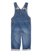 Enfant en bas âge Salopette en denim extensible - Délavage moyen, image 1 sur 5 diapositives