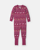 Baby 1-Piece Fair Isle PurelySoft&trade; Snug Fit Pyjama - Burgundy, image 2 of 9 slides