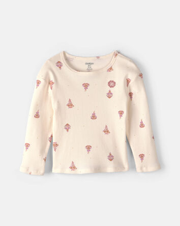 Toddler Girl Floral Long-Sleeve Top - Ivory, 