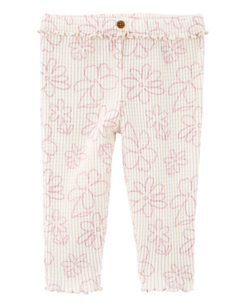 Baby Floral Pull-On Thermal Pants, 