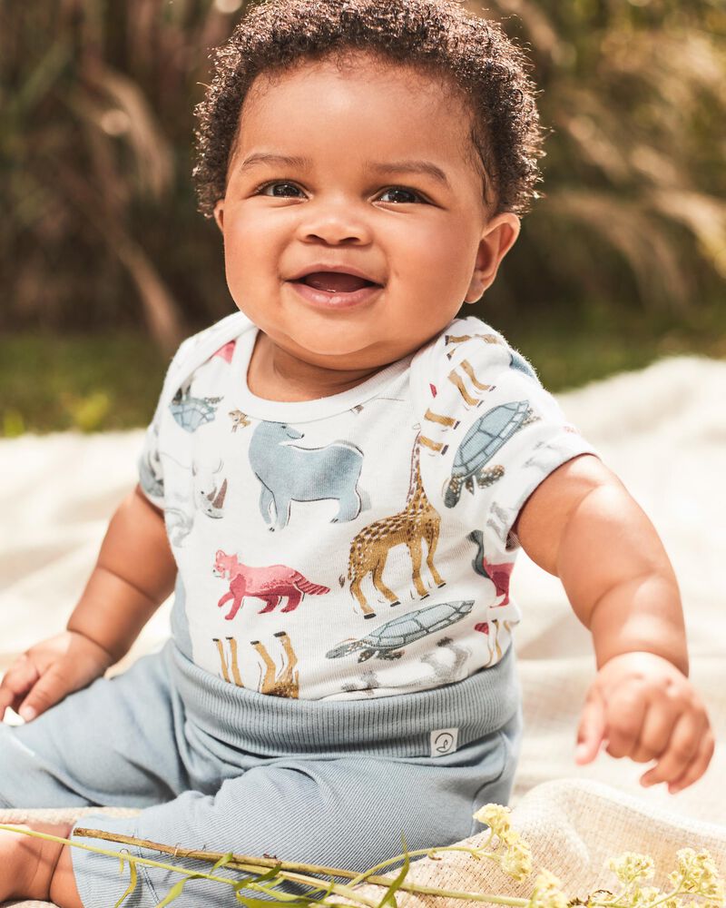 Baby 3-Pack Organic Cotton Rib Bodysuits, image 6 of 7 slides