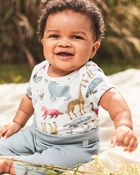 Baby 3-Pack Organic Cotton Rib Bodysuits, image 6 of 7 slides
