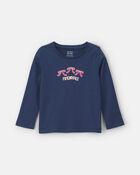 Toddler Girl "Friendsies" Bows Long-Sleeve Graphic Tee - Blue, image 1 of 3 slides
