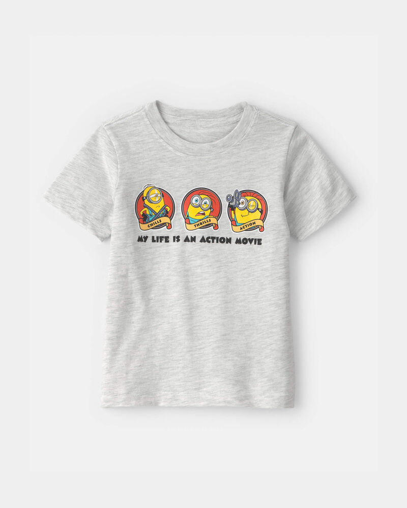 Toddler Despicable Me Minions Graphic Tee - Grey, image 1 of 2 slides