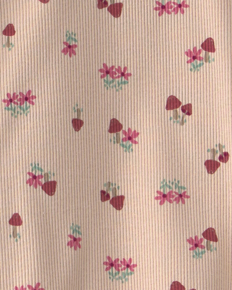 Baby Girl 2-Piece Floral Fleece Long-Sleeve Top & Pant Set - Brown/Red, image 3 of 5 slides