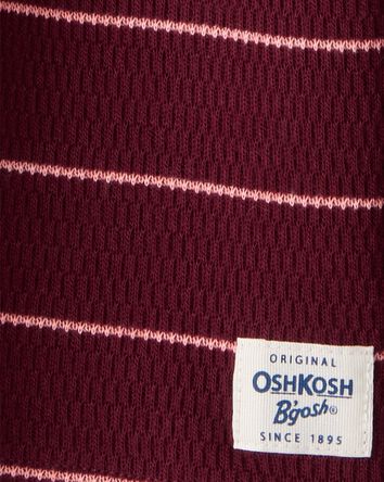 Toddler Striped Long-Sleeve Hooded Top - Red, 