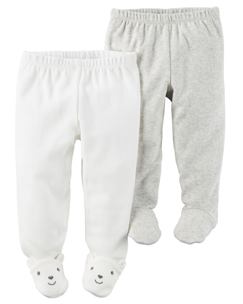 2Pack Babysoft Footed Pants