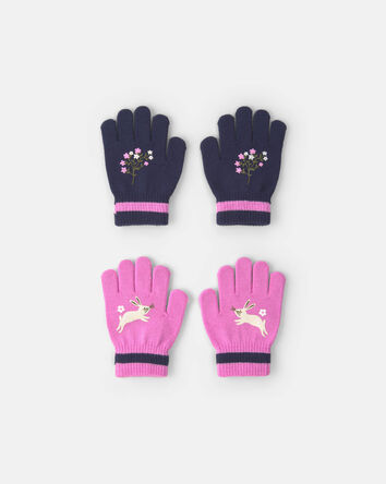 Girls Kombi 2pk Mini Gloves - Bunny, 