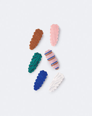 Toddler Girl 6-Pack Scalloped Hair Clips, 