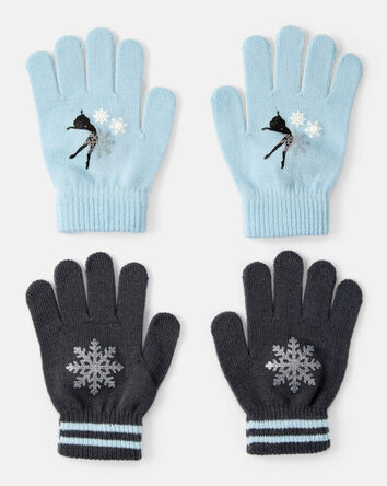 Girls KOMBI 2-Pack Knit Gloves, 