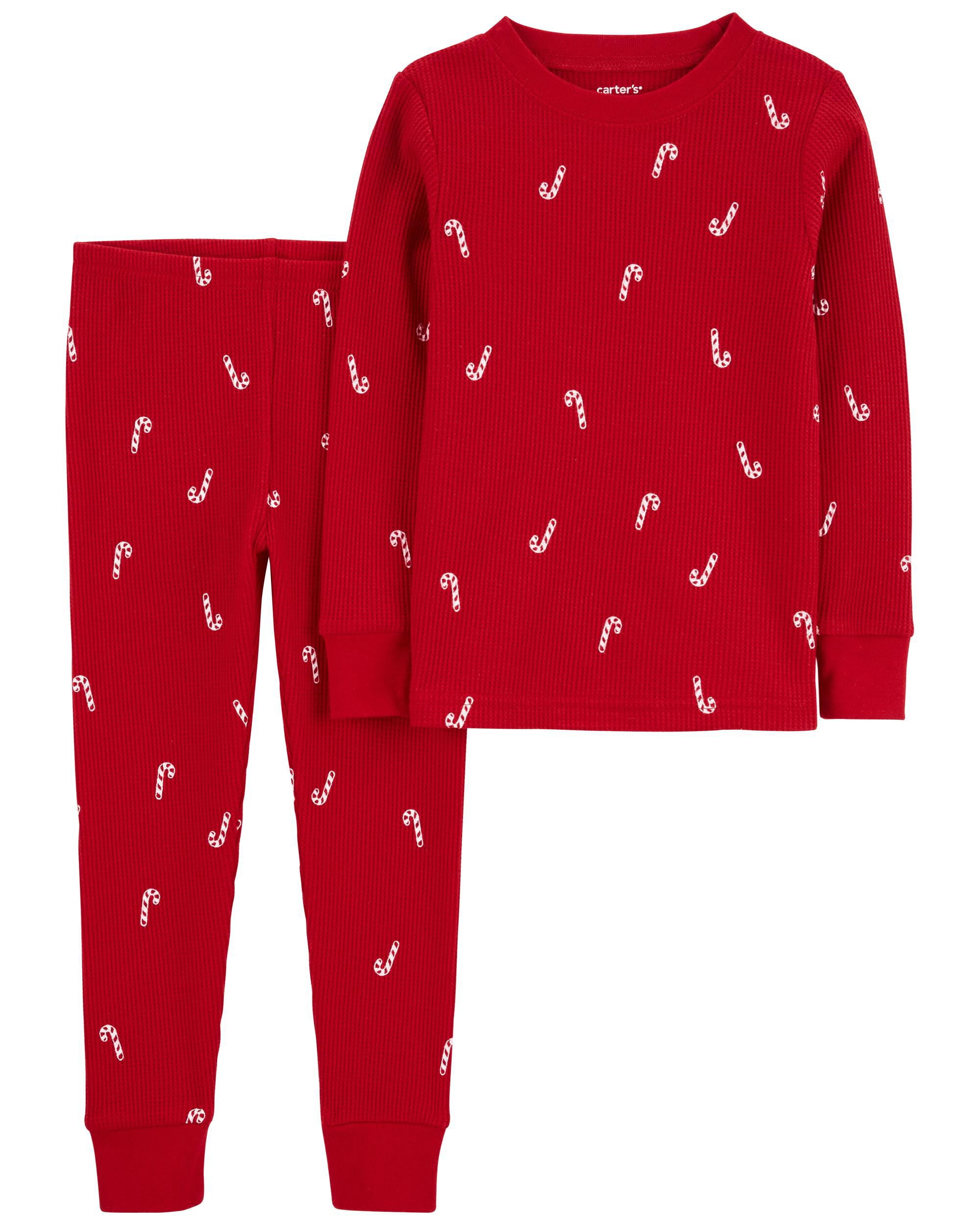 Girls candy cane pajamas outlet
