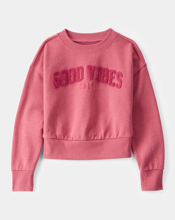 Kid Oversized Graphic Sweatshirt - Pink, 