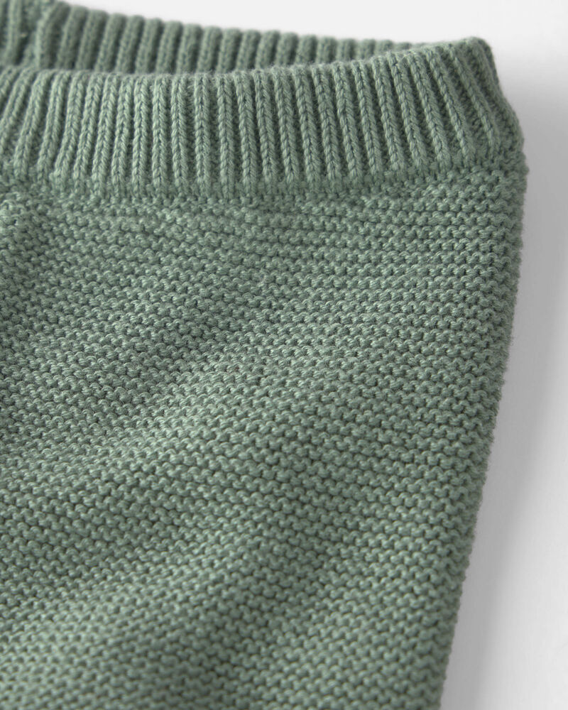 Baby 2-Piece Organic Cotton Cable Knit Top & Pant Set, image 3 of 5 slides