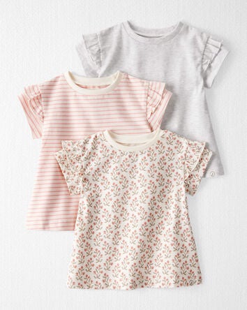 Baby 3-Pack Organic Cotton Tops, 