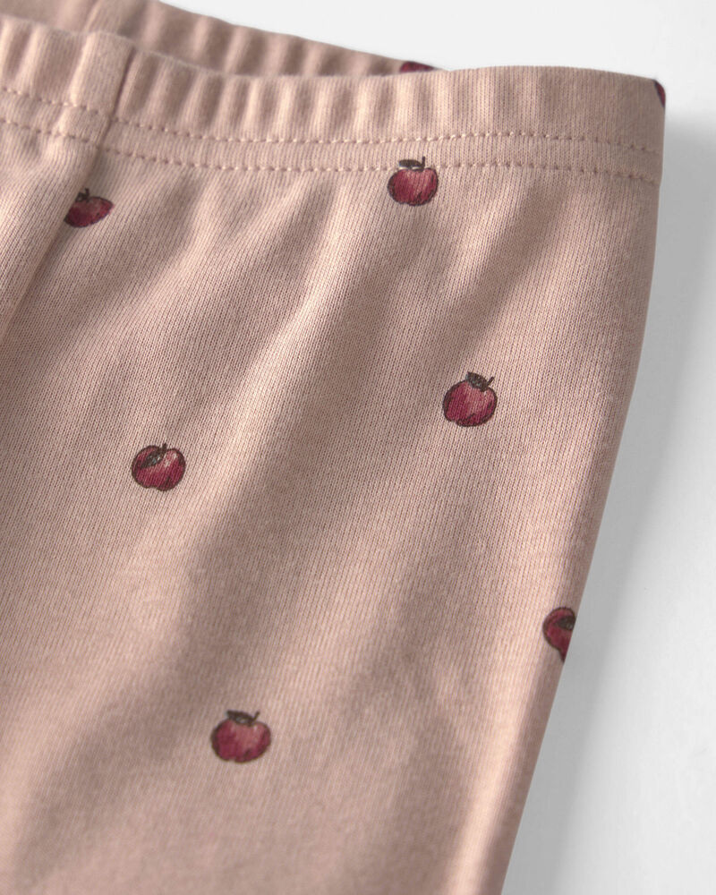 B&eacute;b&eacute; fille - Pyjamas 2 pi&egrave;ces en coton biologique &agrave; motif Pommes roses, image 2 sur 3 diapositives