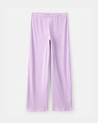 Girls Moon Rib Loose Fit 2-Piece Pyjama Set - Purple, image 3 of 5 slides