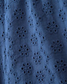 Girls Eyelet Shorts - Navy Blue, image 3 of 4 slides