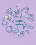 Girls Cosmic Cuties Short-Sleeve Graphic Tee - Purple, image 2 of 3 slides