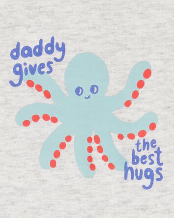 Baby Octopus Daddy Sleeveless Bodysuit, 