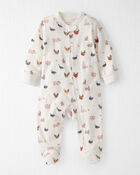 Baby Organic Cotton Sleep & Play Pyjamas in Barnyard Tails Print, image 1 of 4 slides