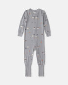 B&eacute;b&eacute; - Pyjama ajust&eacute; 1-pi&egrave;ce PurelySoft &agrave; motif d&rsquo;Halloween &ndash; Gris, image 5 sur 7 diapositives