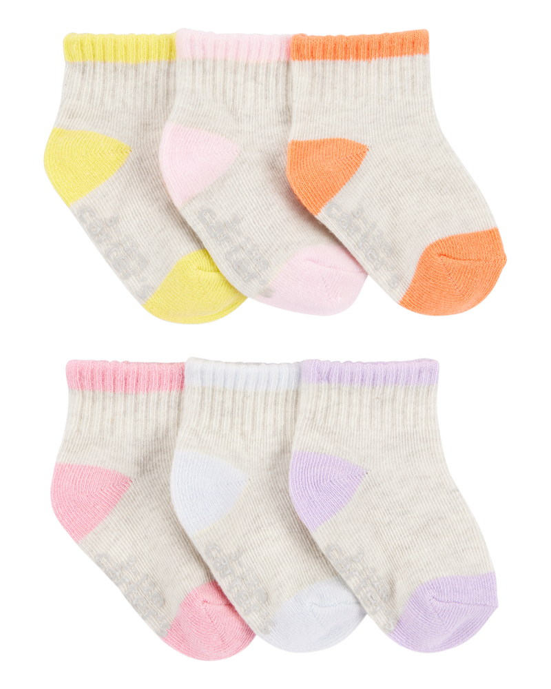 Baby Girl 6-Pack Ankle Socks, image 1 of 2 slides