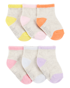 Baby Girl 6-Pack Ankle Socks, image 1 of 2 slides