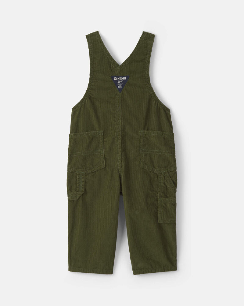 Baby Corduroy Overalls - Olive Green, image 2 of 4 slides