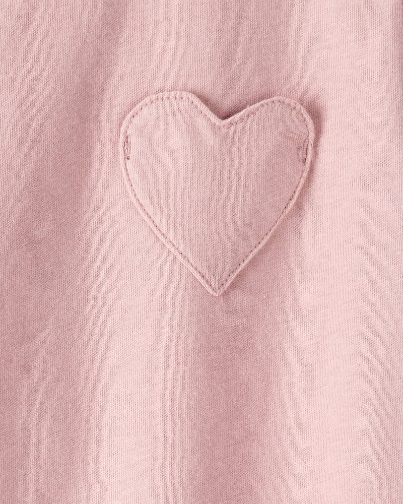 Toddler Girl Heart Pocket Top - Pink, image 2 of 3 slides