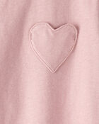 Toddler Girl Heart Pocket Top - Pink, image 2 of 3 slides