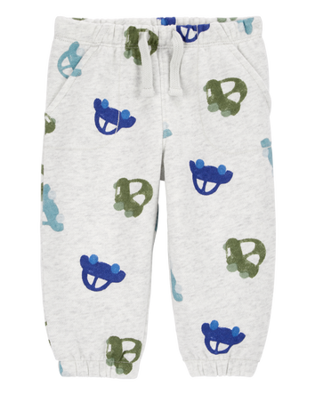 Bébé Pantalon à enfiler en molleton imprimé voiture, 