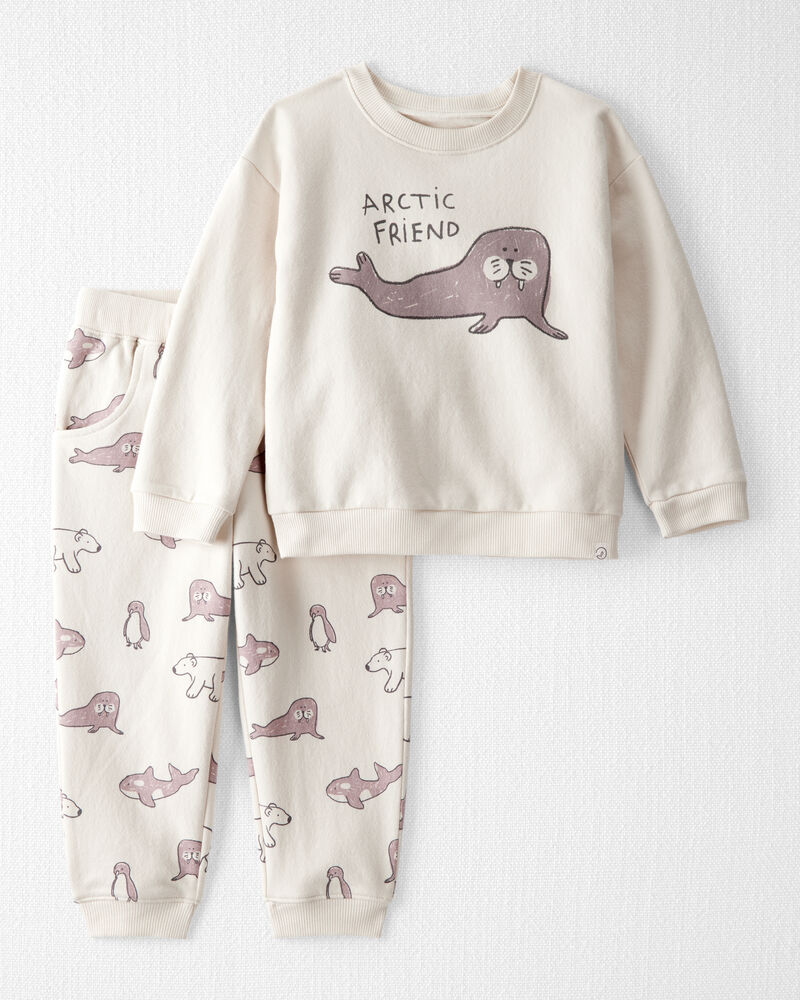 Toddler 2-Piece Set Made with Organic Cotton in Artic Friends Print, image 1 of 5 slides