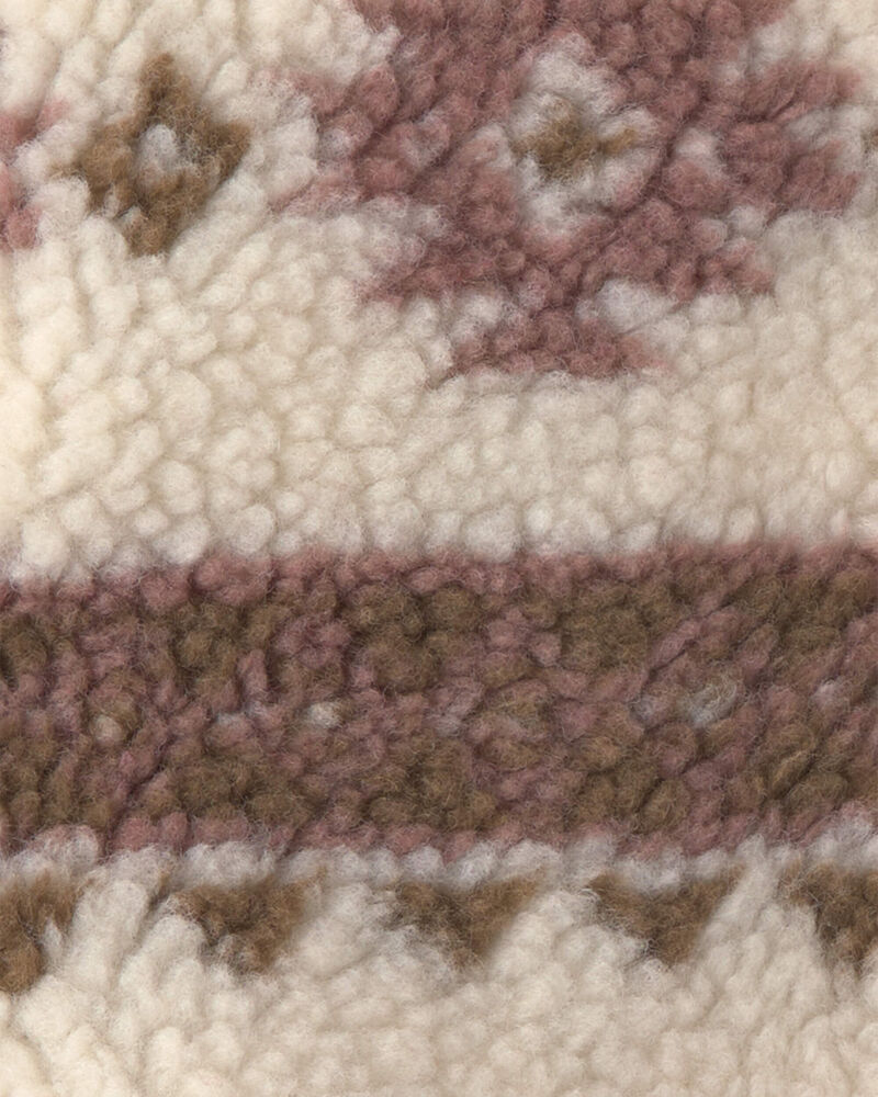 B&eacute;b&eacute; - Blouson en molleton teddy recycl&eacute; &agrave; motif g&eacute;om&eacute;trique, image 4 sur 4 diapositives
