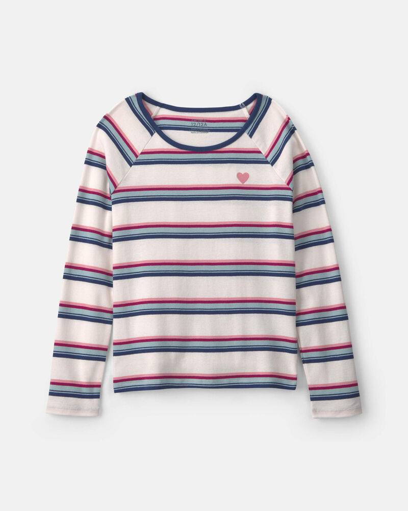 Filles - T-shirt manches longues &agrave; rayures, image 1 sur 2 diapositives