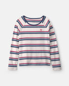Filles - T-shirt manches longues &agrave; rayures, image 1 sur 2 diapositives