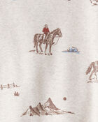 Toddler 2-Piece Organic Cotton Pajamas in Western Rodeo, image 3 of 4 slides