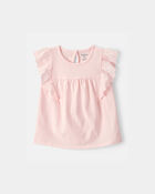 Toddler Girl Eyelet-Sleeve Top - Pink, image 1 of 3 slides