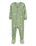 Toddler 1-Piece Dog 100% Snug Fit Cotton Footie Pyjamas, image 1 of 4 slides