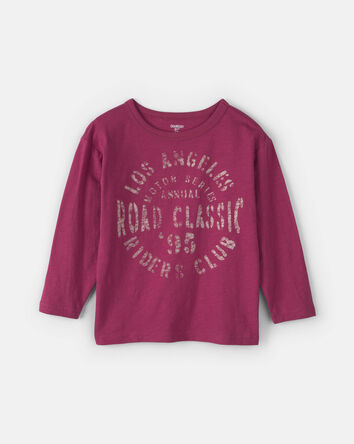 Boys 'Los Angeles Road Classic' Long-Sleeve Graphic Tee - Maroon, 