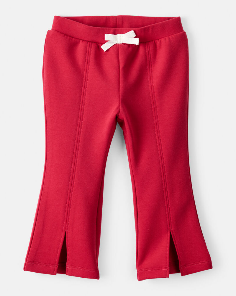 Baby Girl Pull-On Flare Pants - Red, image 1 of 4 slides
