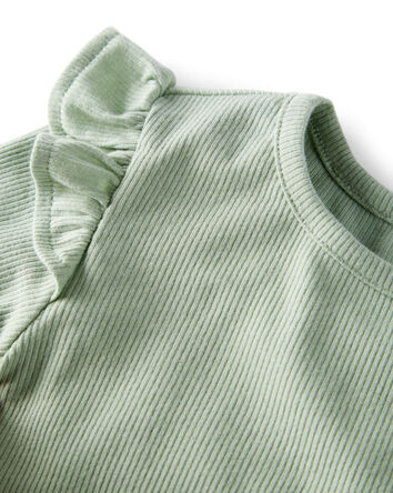 Toddler 3-Pack Organic Cotton Flutter Long-Sleeve Shirts, 