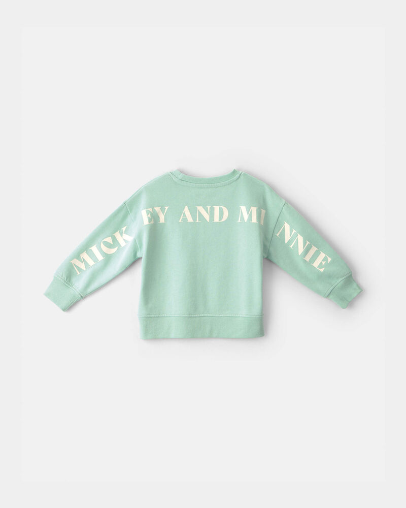 Toddler Girl Disney&copy; Mickey Mouse French Terry Pullover Sweatshirt - Green, image 3 of 4 slides