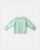 Toddler Girl Disney&copy; Mickey Mouse French Terry Pullover Sweatshirt - Green, image 3 of 4 slides