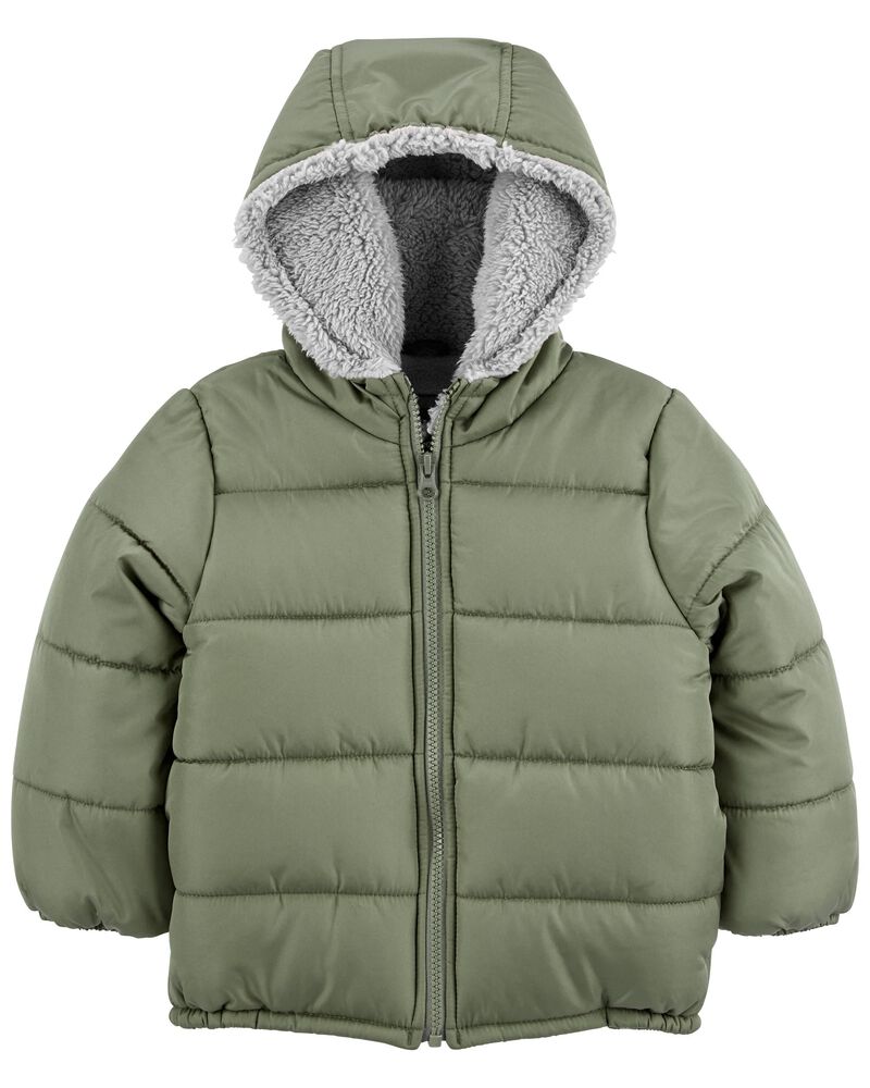 Fleece Lined Puffer Jacket, image 1 of 3 slides