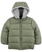 Fleece Lined Puffer Jacket, image 1 of 3 slides