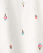Baby Girl Ice Cream Top - White, image 2 of 3 slides