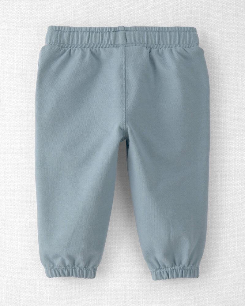B&eacute;b&eacute; - Emballage 2 pantalons de jogging en jersey bouclette de coton biologique, image 2 sur 5 diapositives